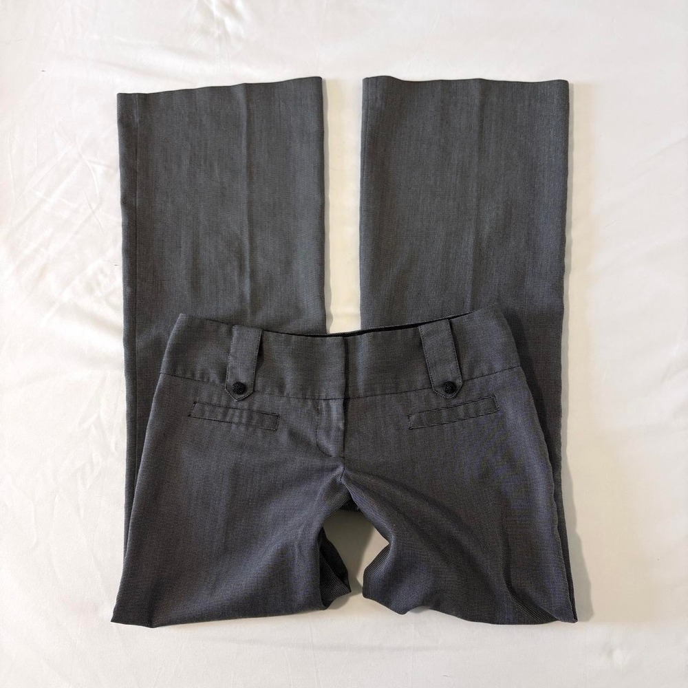 Maurices Mid Rise Wide Leg Office Siren Trouser Women 3/4 Grey Y2K Vintage
